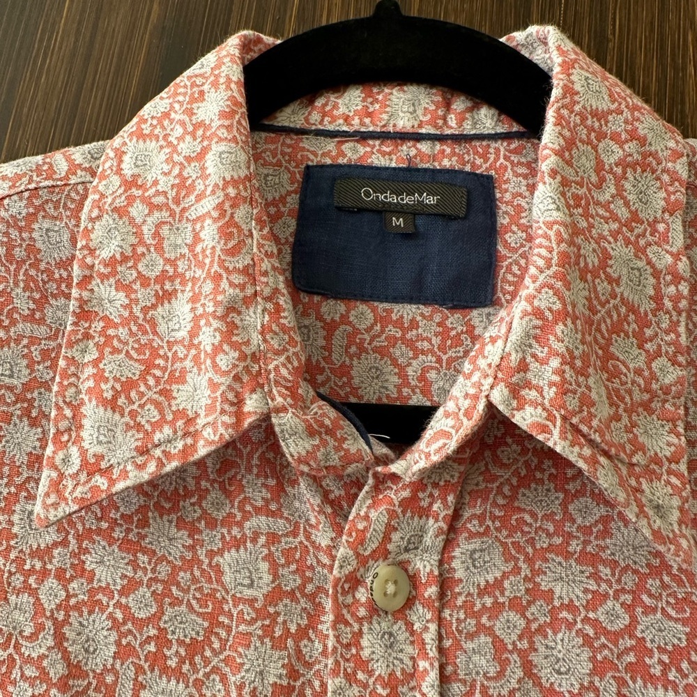 OndadeMar Linen Floral Shirt (M2)